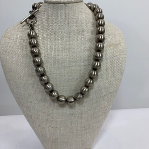Black Twist Seed Bead and Silver Heart NecklaceMulti Strand Heart NecklaceArt Deco Torsade Necklace