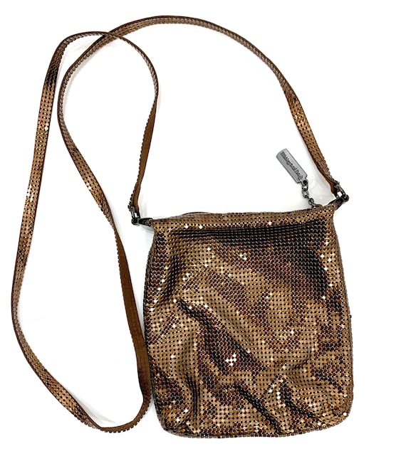 Vintage Whiting and Davis Copper Mesh Cross body B