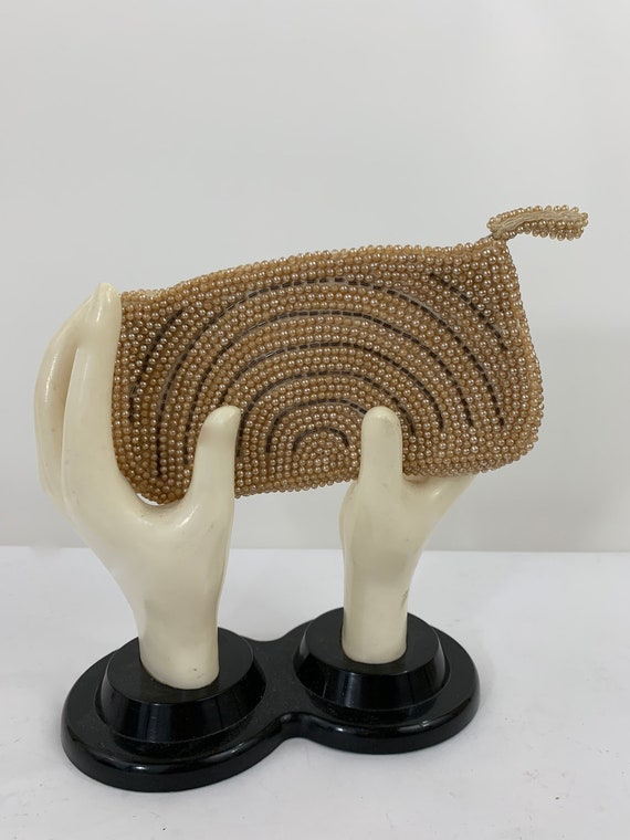 Beaded Small Purse/1940s Beaded Purse/Beaded Brid… - image 2