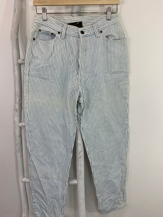 Vintage 1980s Levis 501 Button Fly Engineer Stripe Jeans - Etsy