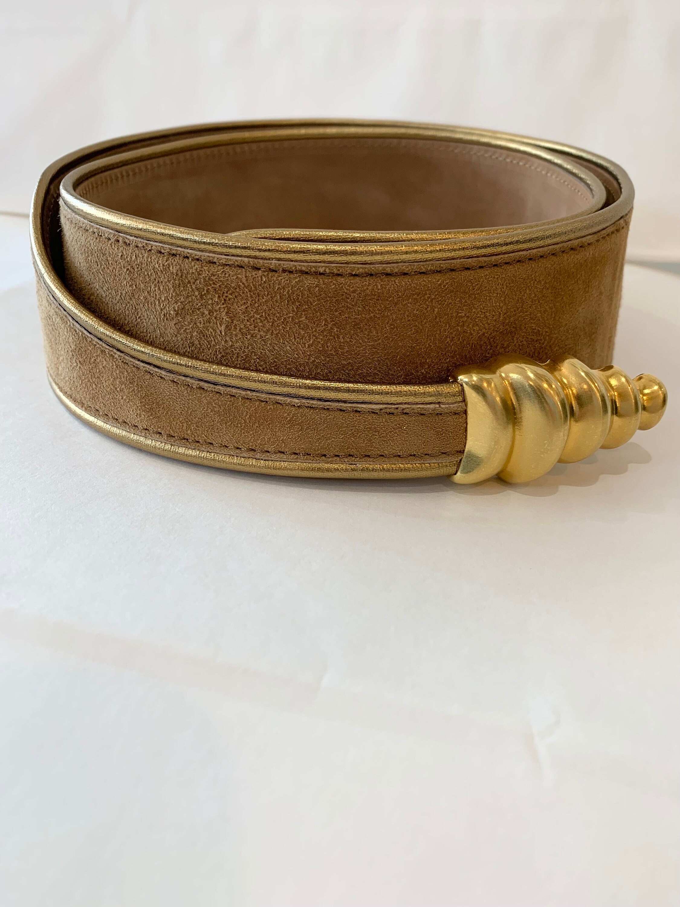 Vintage 1980s Donna Karan Light Brown Leather Belt Donna Karan Women main image 2