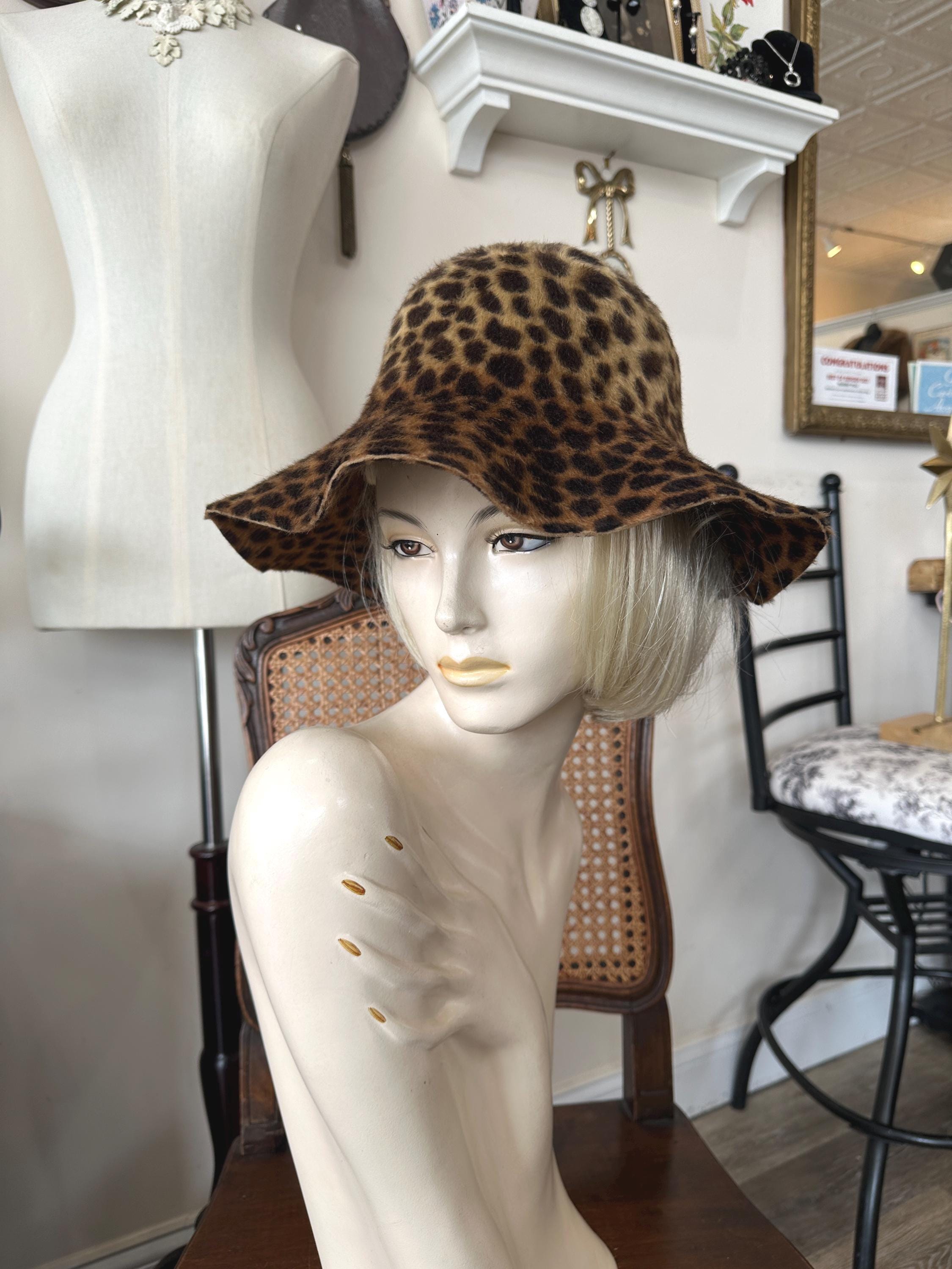 60s Leopard Hat - Etsy