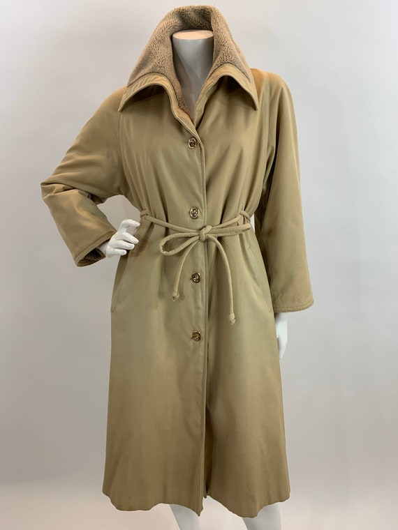 Vintage Bonnie Cashin Trench Coat/Faux Fur Lined T