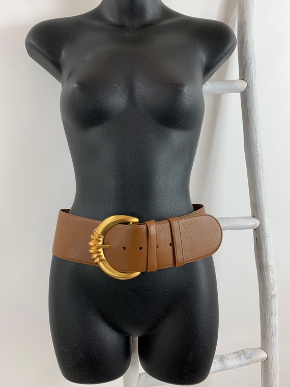 Vintage 1980s Donna Karan New York Wide Light Brow
