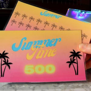 トラッカー付き封筒。A6ラミネート加工。500円割引。夏。サマータイム。