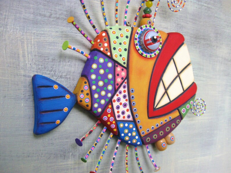 Mosaic Fish MADE to ORDER Fish Wall Art Fish Carving Etsy