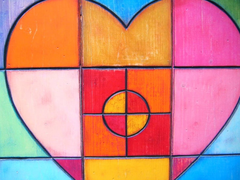 Warm Heart Wood Wall Sculpture Heart Wall Art Wood Carving Etsy