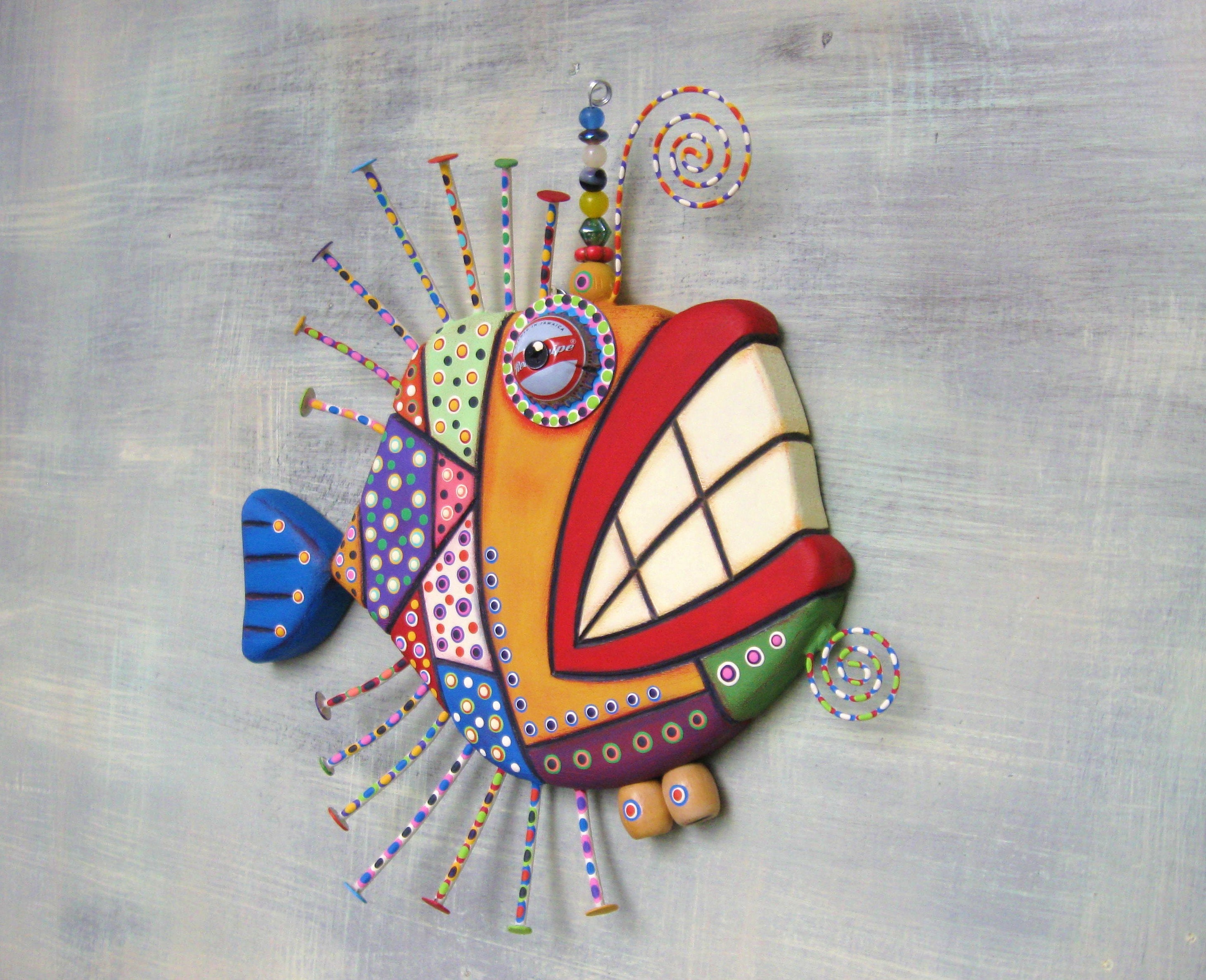 Mosaic Fish MADE to ORDER Fish Wall Art Fish Carving | Etsy