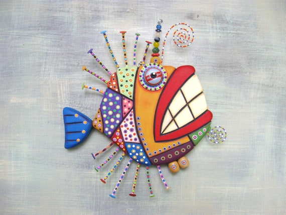 Mosaic Fish MADE to ORDER Fish Wall Art Fish Carving | Etsy