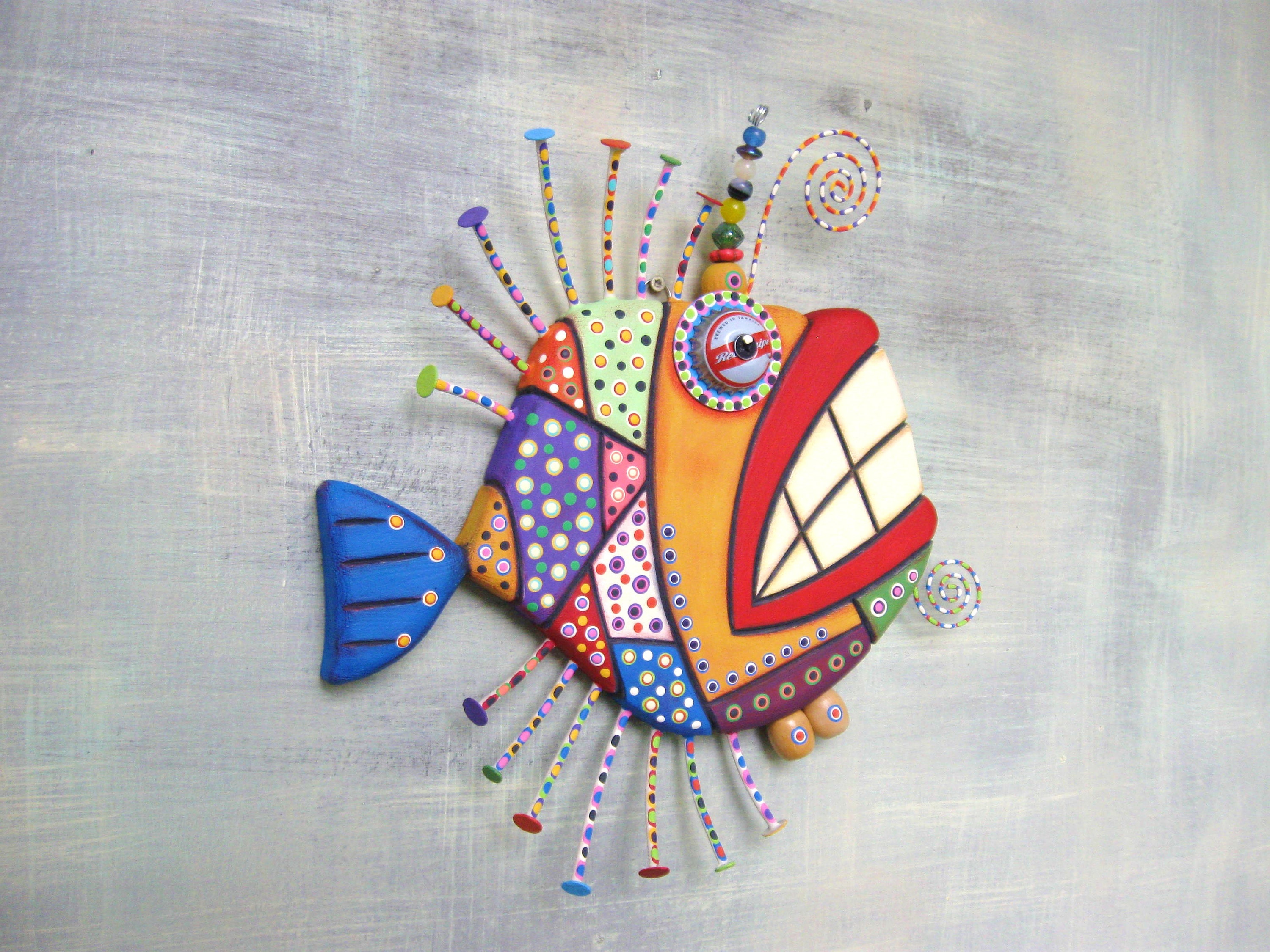 Mosaic Fish MADE to ORDER Fish Wall Art Fish Carving | Etsy