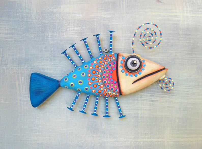 Blue Sunfish MADE to ORDER Fish Wall Art Fish Carving Etsy