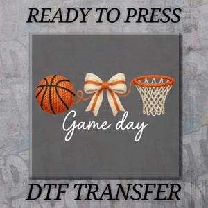 Crochet Basketball DTF Transfer, Ready to Press Yarn Ball Sports Design