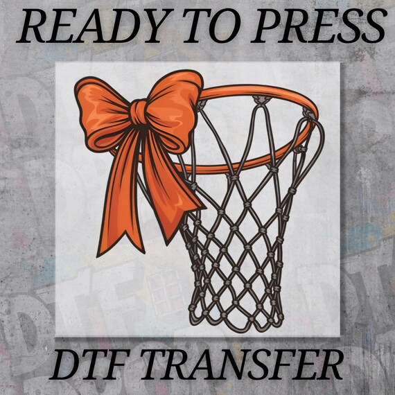 Coquette Basketball Bow DTF Transfer: Sports Mom Shirt Design