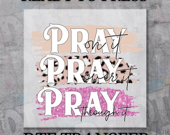 Christian DTF Transfer, Bible Verse Faith Design, Jesus Prayer Ready to Press