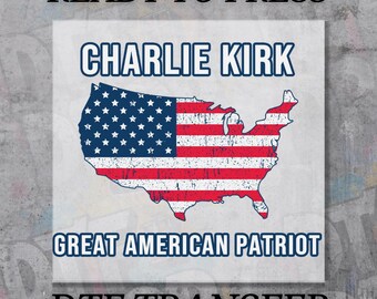 Pray for Charlie Kirk DTF Transfer, Patriotic Faith Heat Press Print, Conservative Political Awareness Design, Unisex Christian Decal
