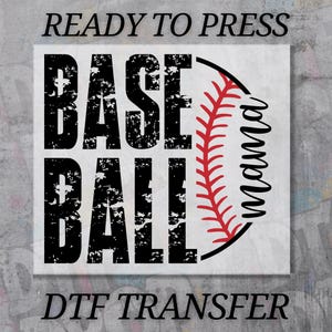Baseball Mama DTF Transfer, Retro Baseball Mom Iron on, Game Day Shirt Design, Ready to Press Heat Transfer, Trendy Sports Mom Gift