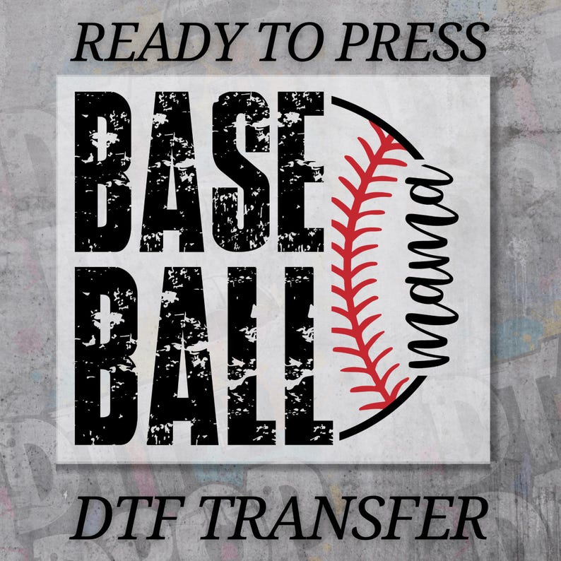 Baseball Mama DTF Transfer, Retro Baseball Mom Iron on, Game Day Shirt Design, Ready to Press Heat Transfer, Trendy Sports Mom Gift
