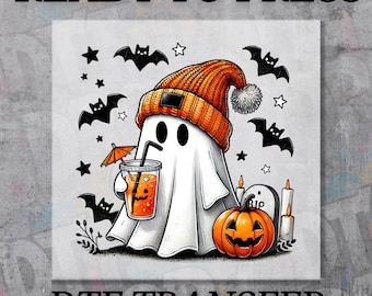 Cute Ghost DTF Dtf, Heat Press, Girl Ghost Dtf, Cute Ghost Dtf, Spooky Dtf, DTF Prints Heat Transfers, Pumpkin Dtf Transfer, Halloween Dtf