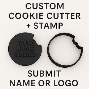 Custom Cookie Cutter + Stamp – Personalized with Your Name or Logo!