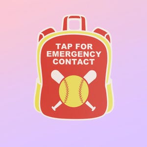 Pre-programmed 3D Printed NFC Emergency Contact Baseball Backpack Tag