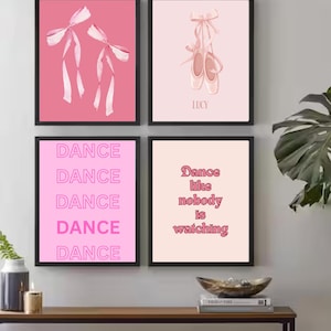Digital pink dance prints