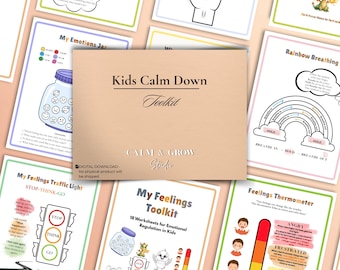Kids Calm Down Toolkit, Gefühle Arbeitsblätter, Aktivitäten zur emotionalen Regulierung (digitaler Download)