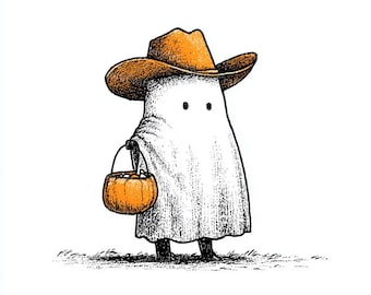 20 dibujos lineales de fantasmas, lindos cliparts de Halloween, calabazas, acuarela imprimible, archivos JPG de alta calidad, manualidades de papel, diario basura