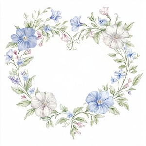 15 Vintage Victorian Floral Clipart, Wedding Clipart, Royal Ornamental Frames, Printable Watercolor, High-Quality JPGs, Paper Craft