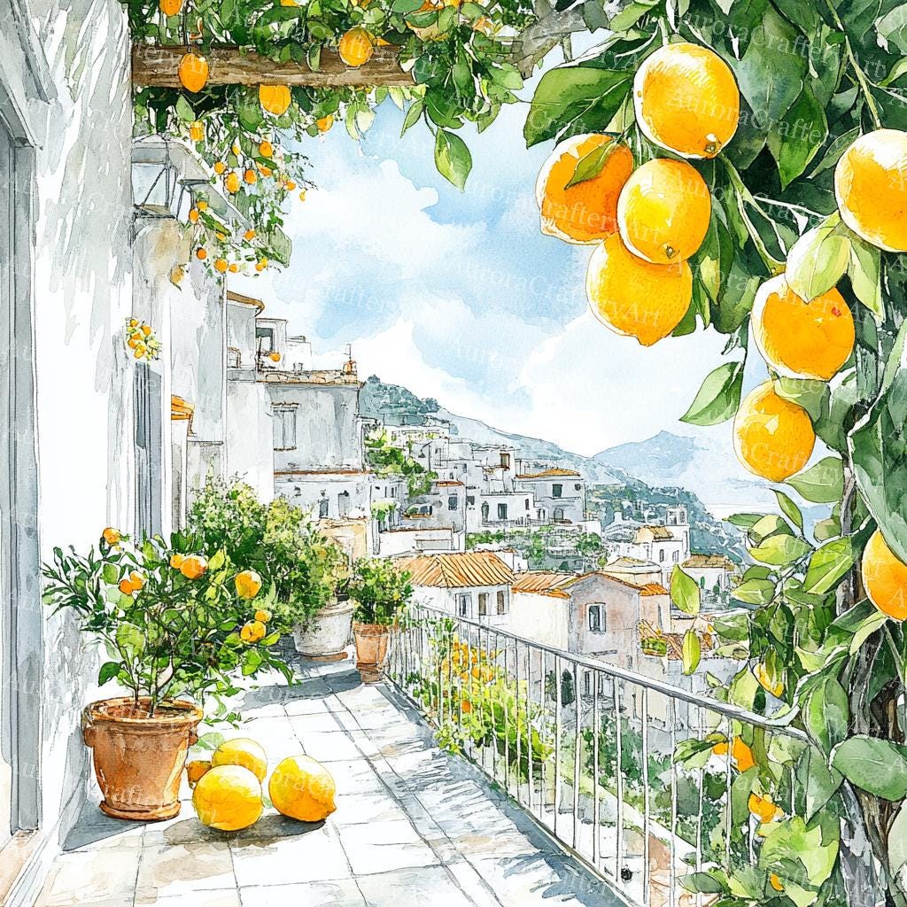 AMALFI 風景画 石版画 リトグラフ 額装 風景画 リトグラフ 額装 AMALFI
