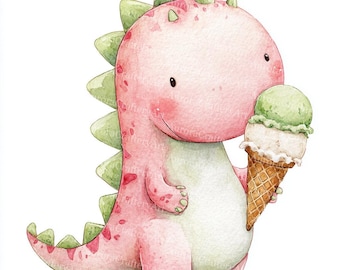22 Cartoon Dinosaurier Clipart, Baby Dinosaurier, Babyparty, druckbare Aquarell Clipart, hochwertige JPGs, Papiermodelle, Junk Journal
