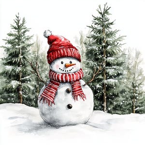 28 Snowman Clipart, Cute Snow Man Winter Christmas, Christmas Card, High Quality JPGs, Digital Planner, Junk Journal, Digital Download