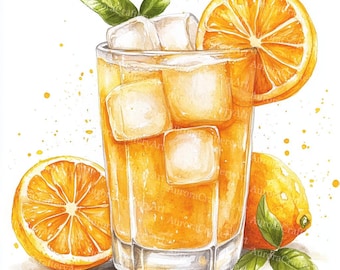 18 clipart de frutas cítricas em aquarela, criação de cartões, arte de cozinha, comidas e bebidas, aquarela para impressão, JPGs de alta qualidade, artesanato em papel, diário de sucata