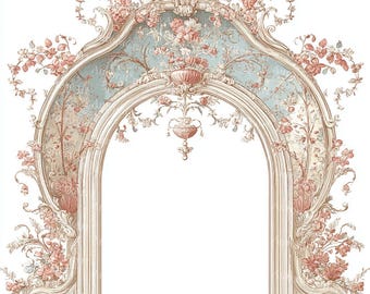 14 marcos barrocos rococó ornamentados, imágenes prediseñadas de boda, marcos ornamentales reales, acuarela imprimible, archivos JPG de alta calidad, manualidades de papel