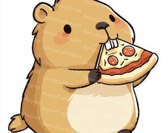 20 Cute Capybara Clipart, Groovy Capybara, Hippie Capybara, Capybara Lover Gift, High-Quality JPGs, Kawaii Animal Illustration