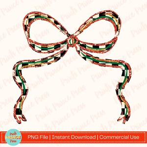 Christmas Preppy Bows Bundle PNG, Coquette Christmas PNG, Checkered Bow, Cute Bow PNG, Commercial Digital Use Allowed, Instant Download