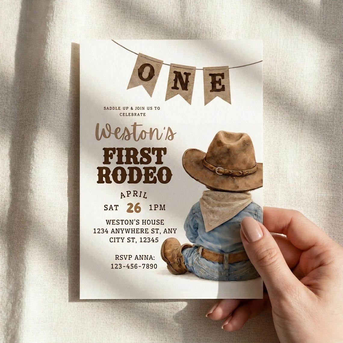 Woody First Rodeo Invite First Rodeo Invitation Boy | Cowboy Birthday Invite Western 1st ...