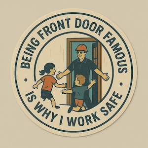 Por qué trabajo seguro: paquete de 3 pegatinas de seguridad para trabajadores, casco, etc.