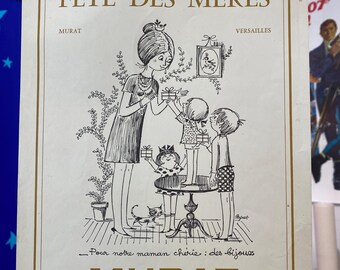 Muttertag 'Fete Des Meres' Original Vintage Poster, von Peynet c. um 1970