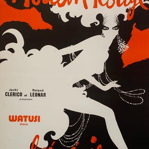 Original &#39;Moulin Rouge&#39; Poster c. 1970 by Rene GRUAU