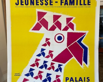 Salon De L’enfance Original Vintage Advertising Poster by Herve Morvan, c. 1960