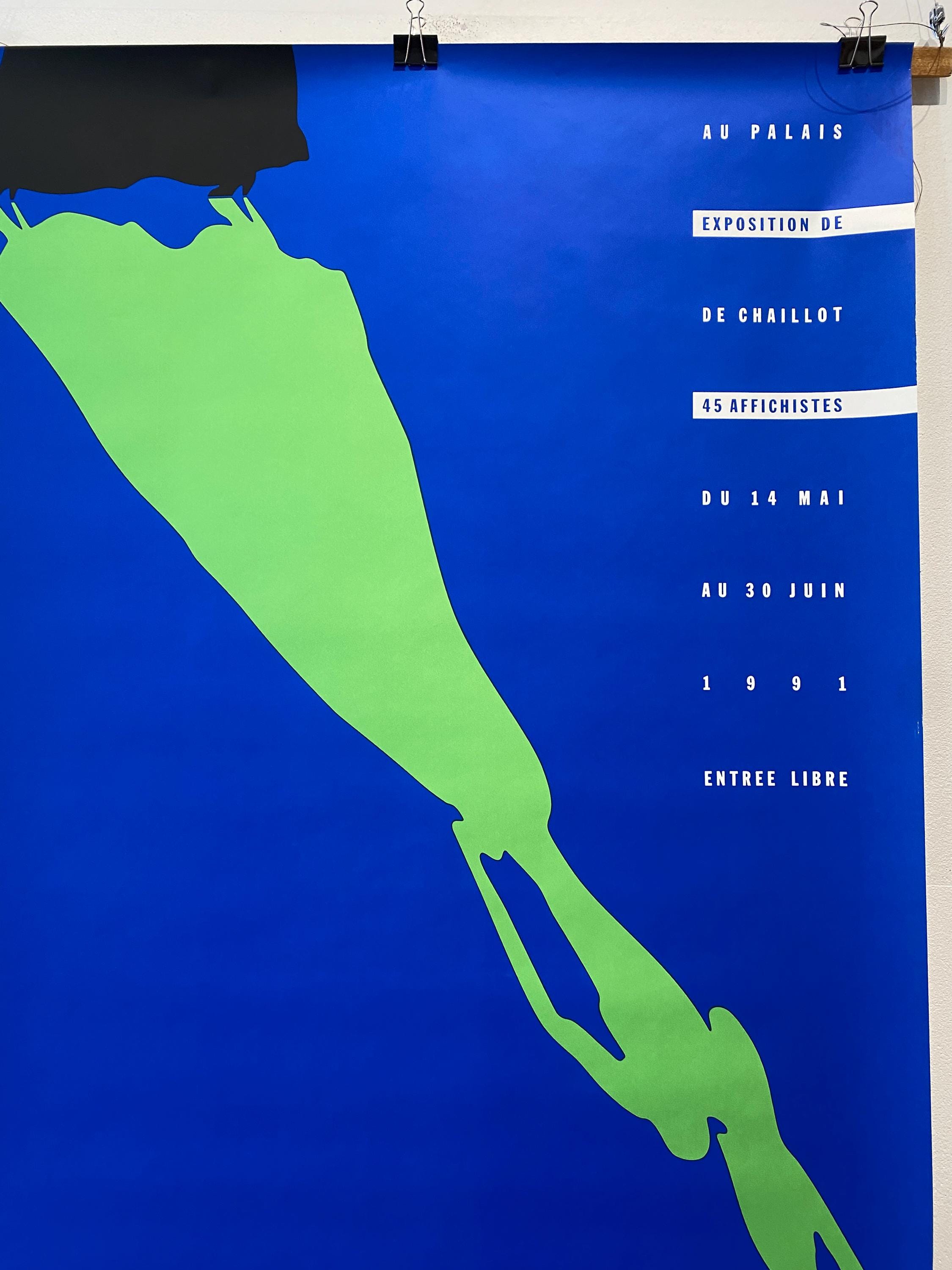 未開封美品マックス・ポンティ:Un hommage à Max Ponty Hommage A Max Ponty, Original Vintage Poster 1991 (blue) - Etsy Israel