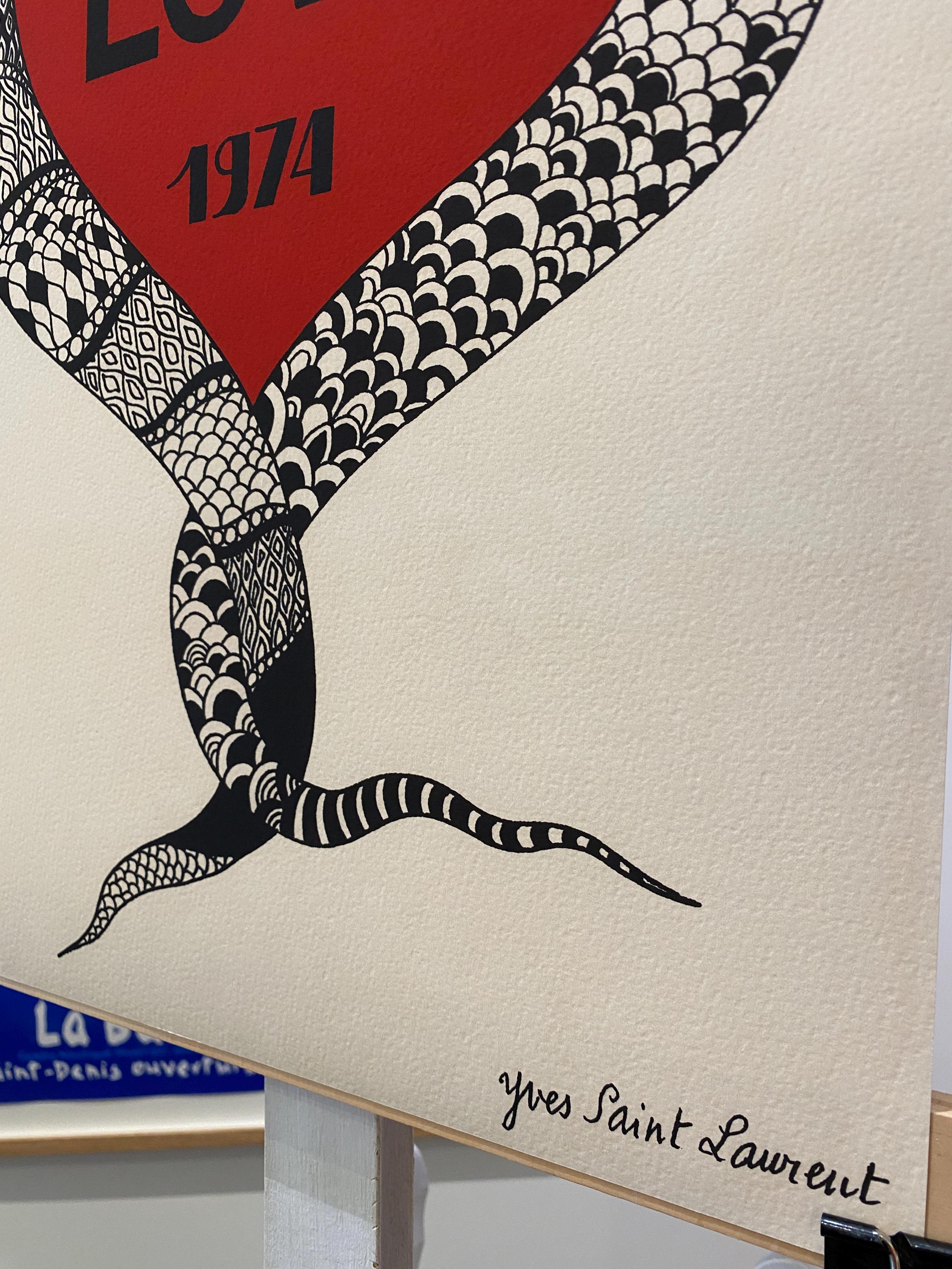 YSL 'LOVE' 1974 Later Edition Poster Yves Saint Laurent - Etsy