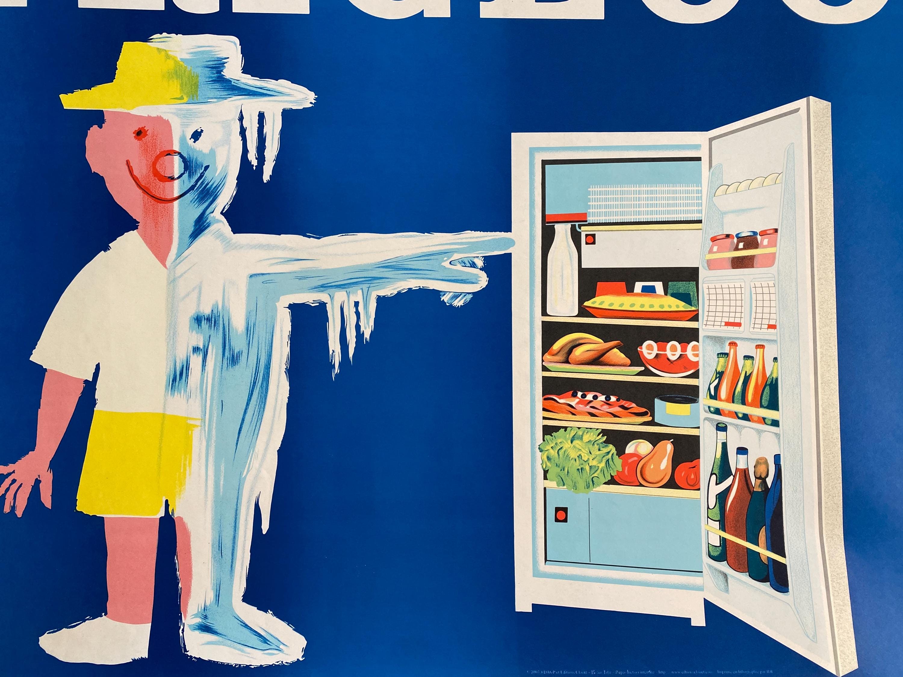 Original Vintage French Advertising Poster, 'FRIGECO' by Raymond