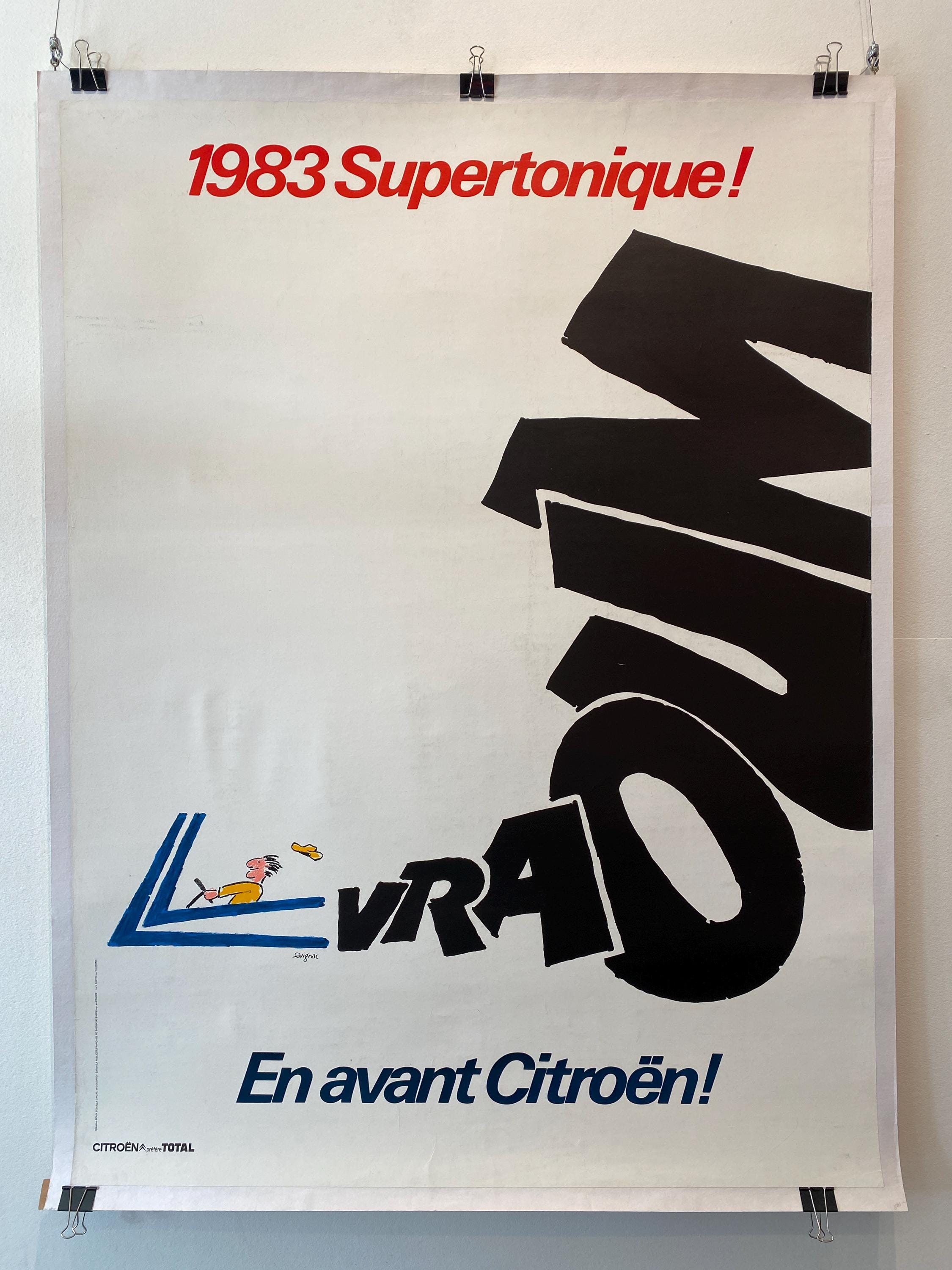 savignac crtroen vip poster 82年 サヴィニャックによるオリジナル ヴィンテージ ポスター、1983