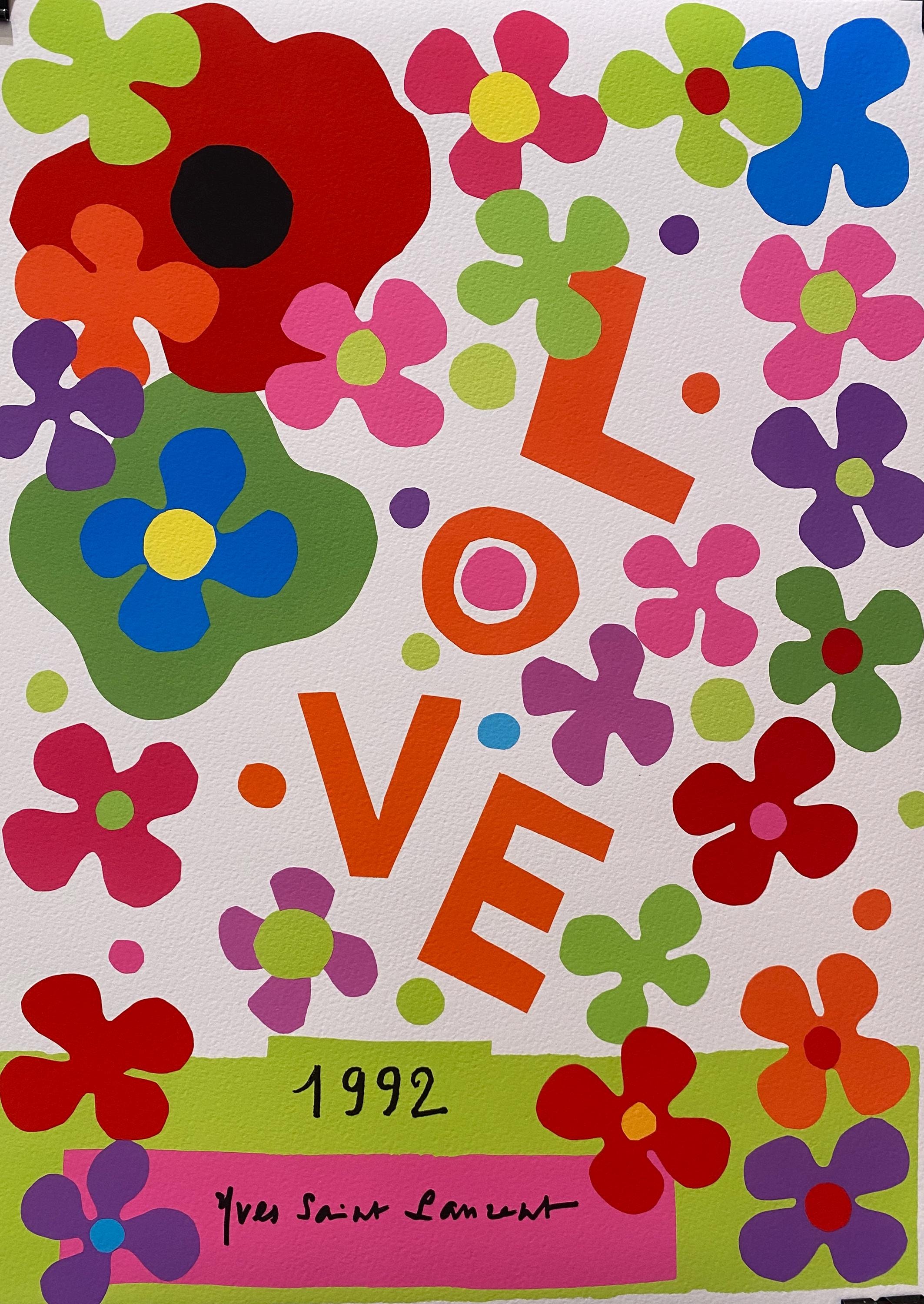 YSL 'LOVE' 1992 Later Edition Poster Yves Saint Laurent - Etsy