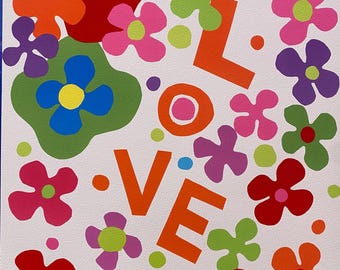 YSL 1983 LOVE Poster (c) Yves Saint Laurent Foundation - Etsy