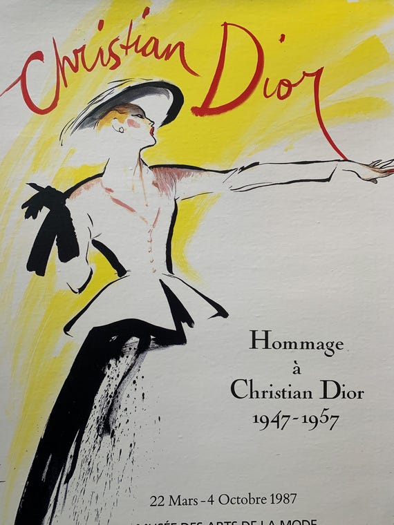 1980's ルネグリュオ ヴィンテージポスター(Christian Dior) Vintage Christian Dior Poster 1987: Rene Gruau Fashion