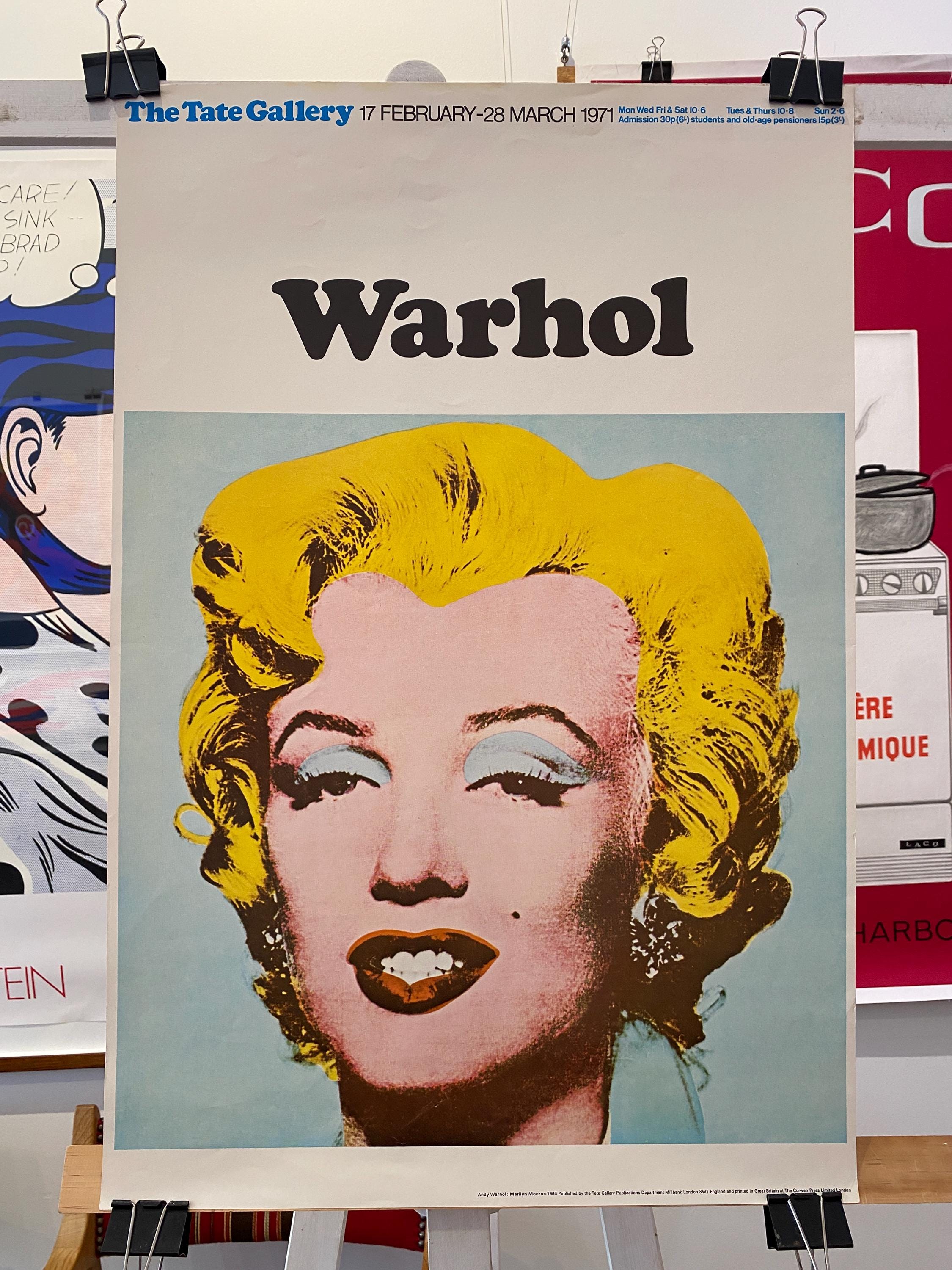 Original Vintage Poster , 'andy Warhol Tate Gallery' Marilyn