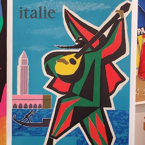 1963 &#39;Air France Italie&#39; Original Vintage Travel Poster by George Georget