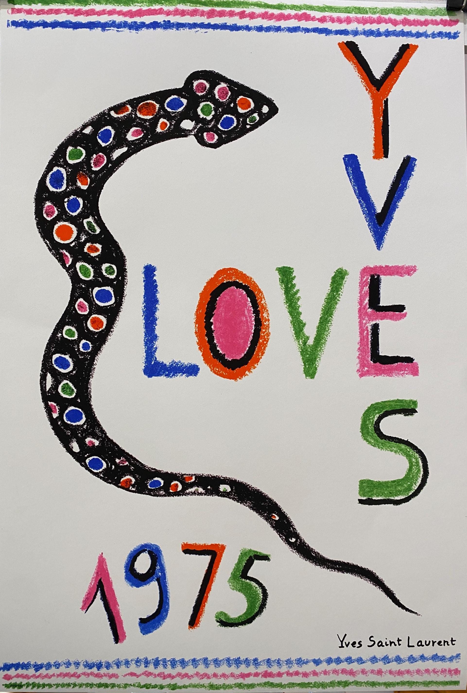 Yves Saint Laurent Love Poster - Etsy